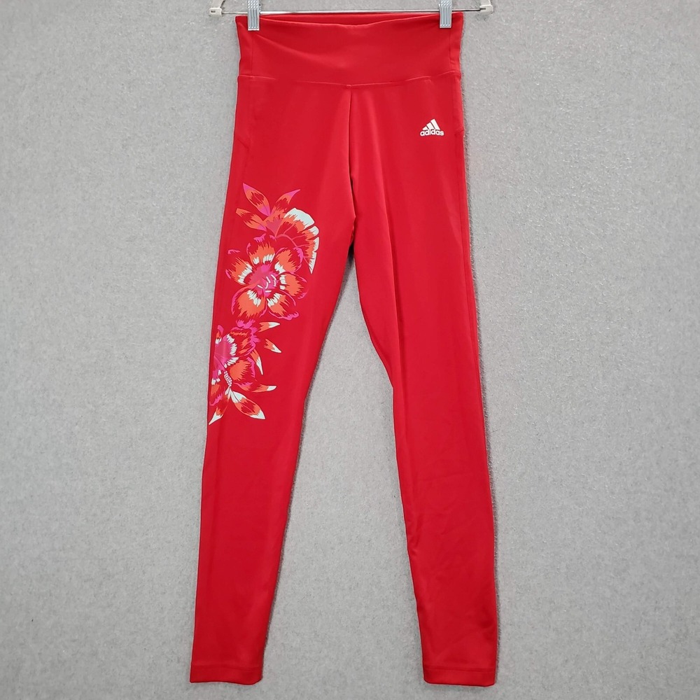 Adidas x Farm FB Women Activewear Pants S Red Legging AeroReady PrimeGreen